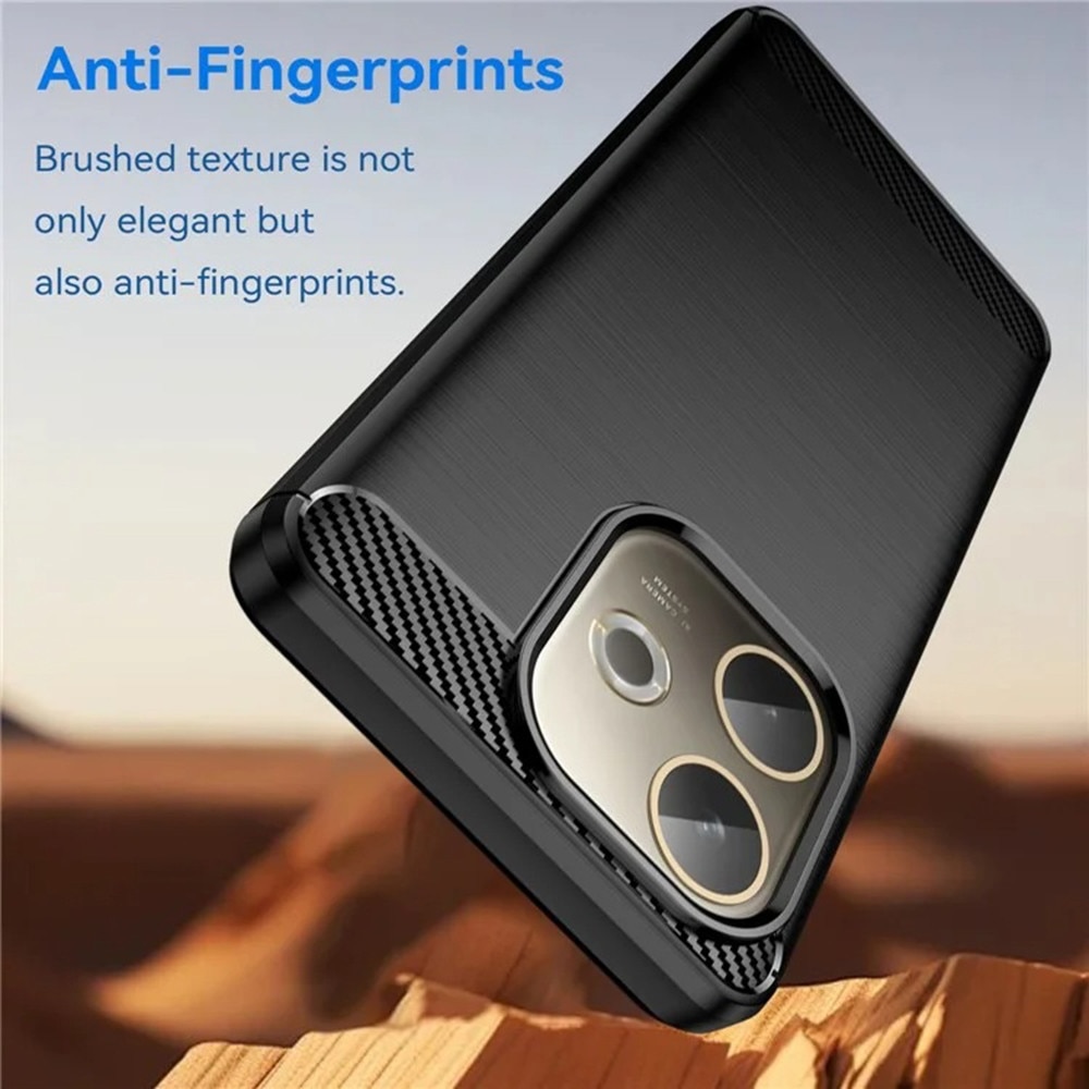 Husa pentru Oppo Reno14 - Techsuit Carbon Silicone - Black