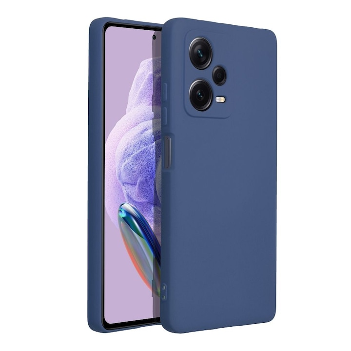 Husa Daden® Soft Silicone compatibila cu XIAOMI Redmi Note 12 5G, Interior microfibra, Protectie sporita, Camera Protection, Albastru