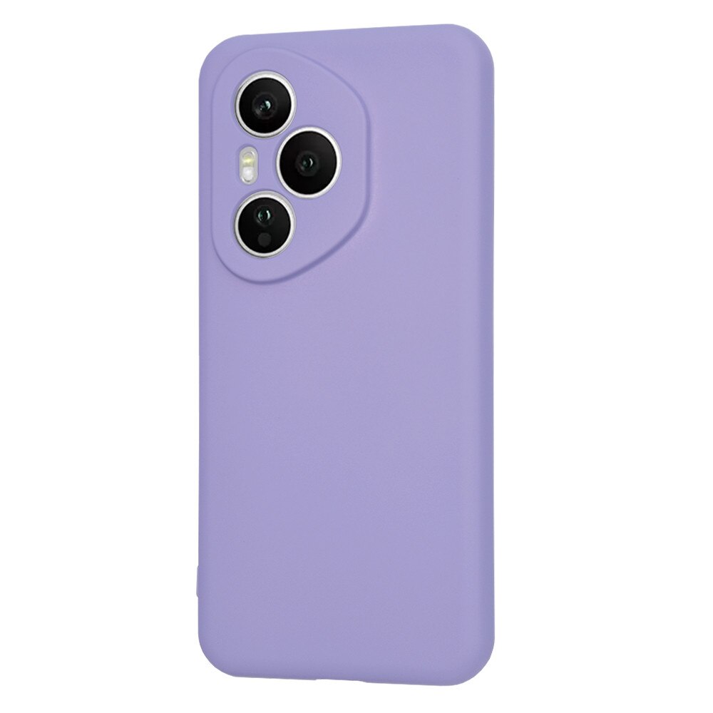 Husa pentru Honor 400 Pro Liquid Silicone subtire captusita cu microfibra anti amprenta protectie camera foto Lavanda