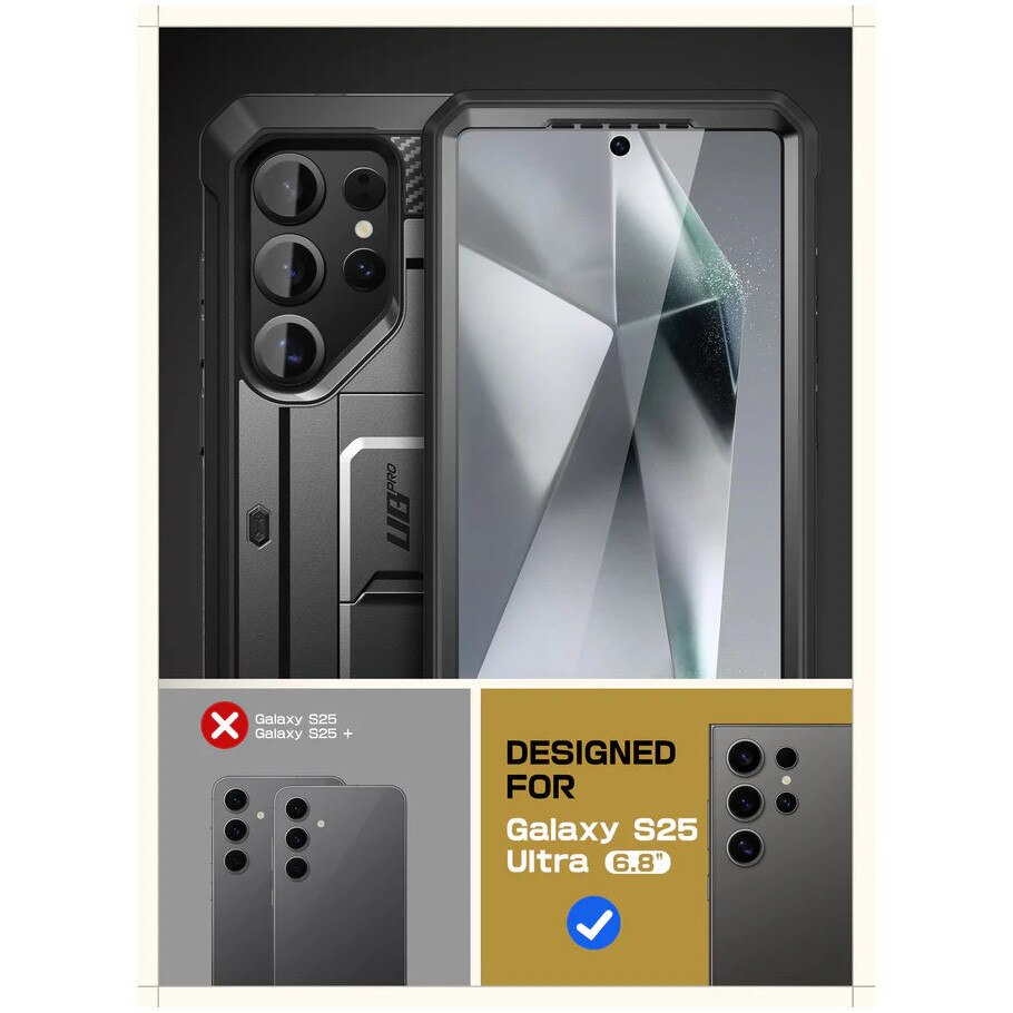 Husa de protectie Supcase Unicorn Beetle Pro 2-Set pentru Galaxy S25 Ultra Negru