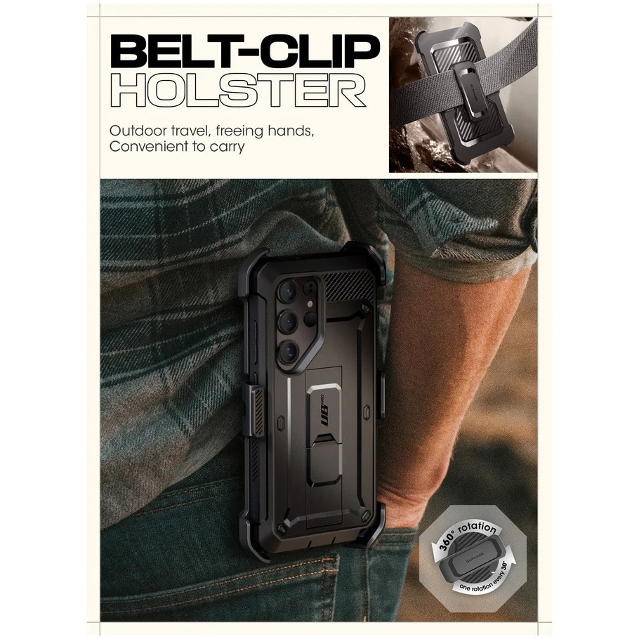 Husa de protectie Supcase Unicorn Beetle Pro 2-Set pentru Galaxy S25 Ultra Negru