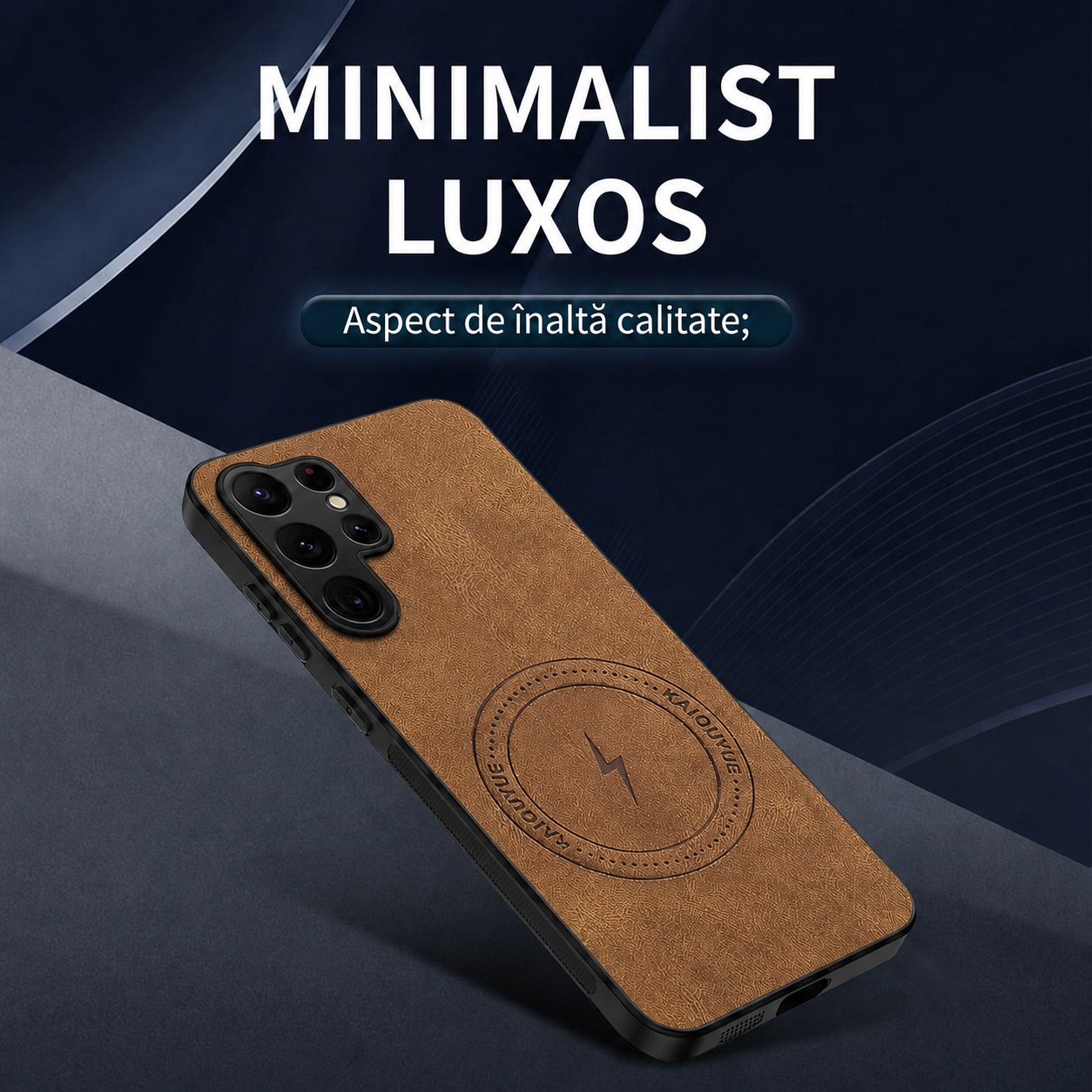 Husa pentru Samsung Galaxy S26 Ultra, Piele Ecologica Nappa, Suport Magnetic MagSafe, Protectie Premium, Design Elegant, Maro