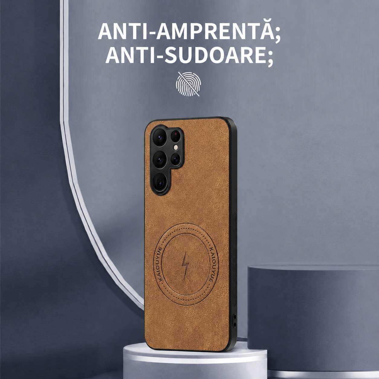 Husa pentru Samsung Galaxy S26 Ultra, Piele Ecologica Nappa, Suport Magnetic MagSafe, Protectie Premium, Design Elegant, Maro