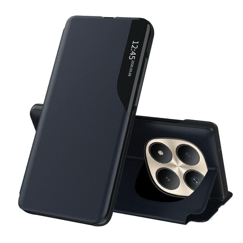 Husa pentru Xiaomi Redmi Note 15 Pro 5G Tip Carte, S-View, Functie de Stand, Calitate Premium, Antisoc, Protectie Sporita, Albastru
