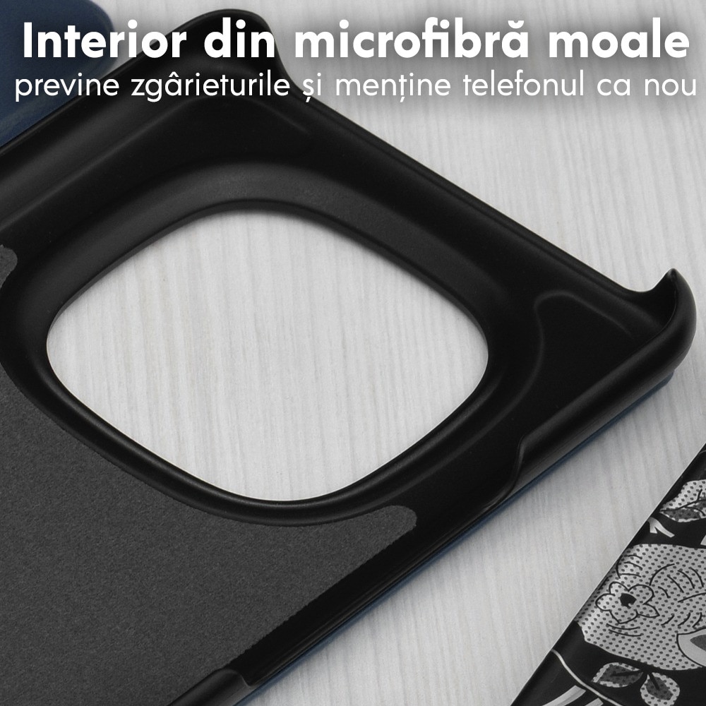 Husa pentru Xiaomi Redmi Note 15 Pro 5G Tip Carte, S-View, Functie de Stand, Calitate Premium, Antisoc, Protectie Sporita, Albastru