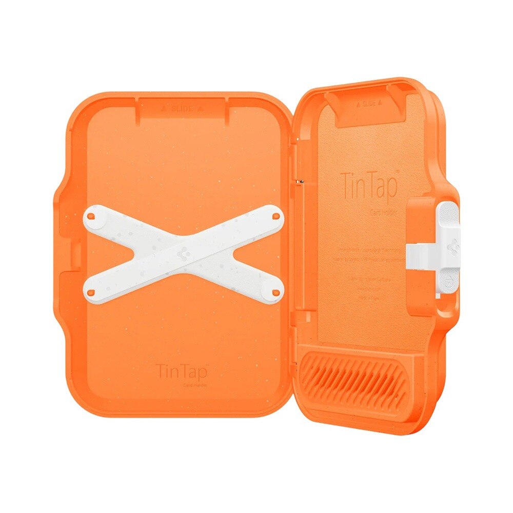 Portofel Compatibil MagSafe Spigen TinTap MagFit+, Sistem blocare, Design Elegant, Portocaliu