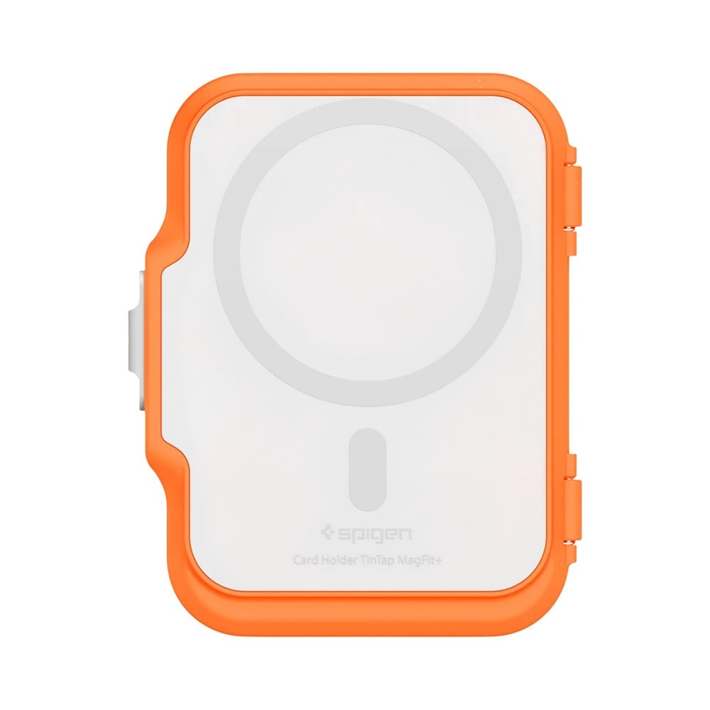 Portofel Compatibil MagSafe Spigen TinTap MagFit+, Sistem blocare, Design Elegant, Portocaliu