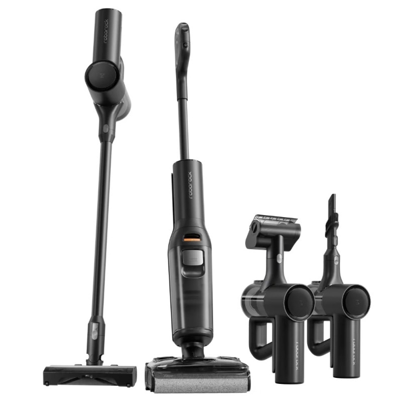 Aspirator vertical Roborock F25 ACE Combo, 269 W, 25 000 Pa, 560 ml, 4 niveluri de putere, Autocuratare, Autonomie de pana la 60 de minute, Negru