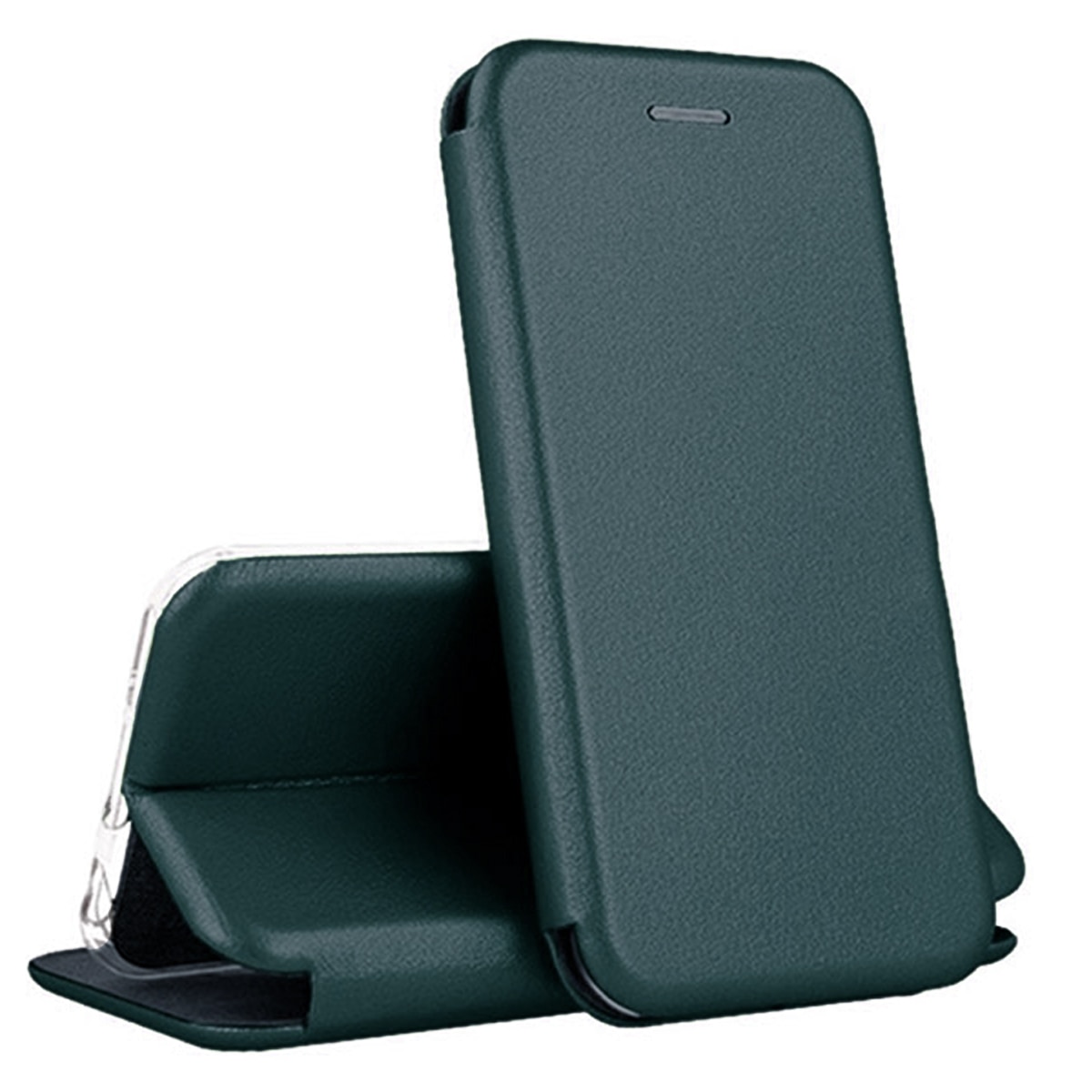 Husa pentru Samsung A55 5G de protectie Tip carte DaDen®, Suport card, Functie de Stand si Inchidere Magnetica, Protectie Sporita, Verde