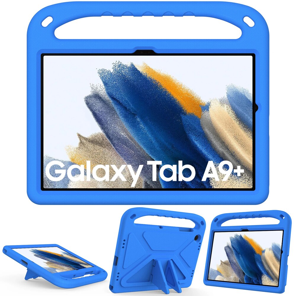 Husa cu maner pentru tableta, XGSM, Compatibila cu Samsung Galaxy Tab A9+, Albastru
