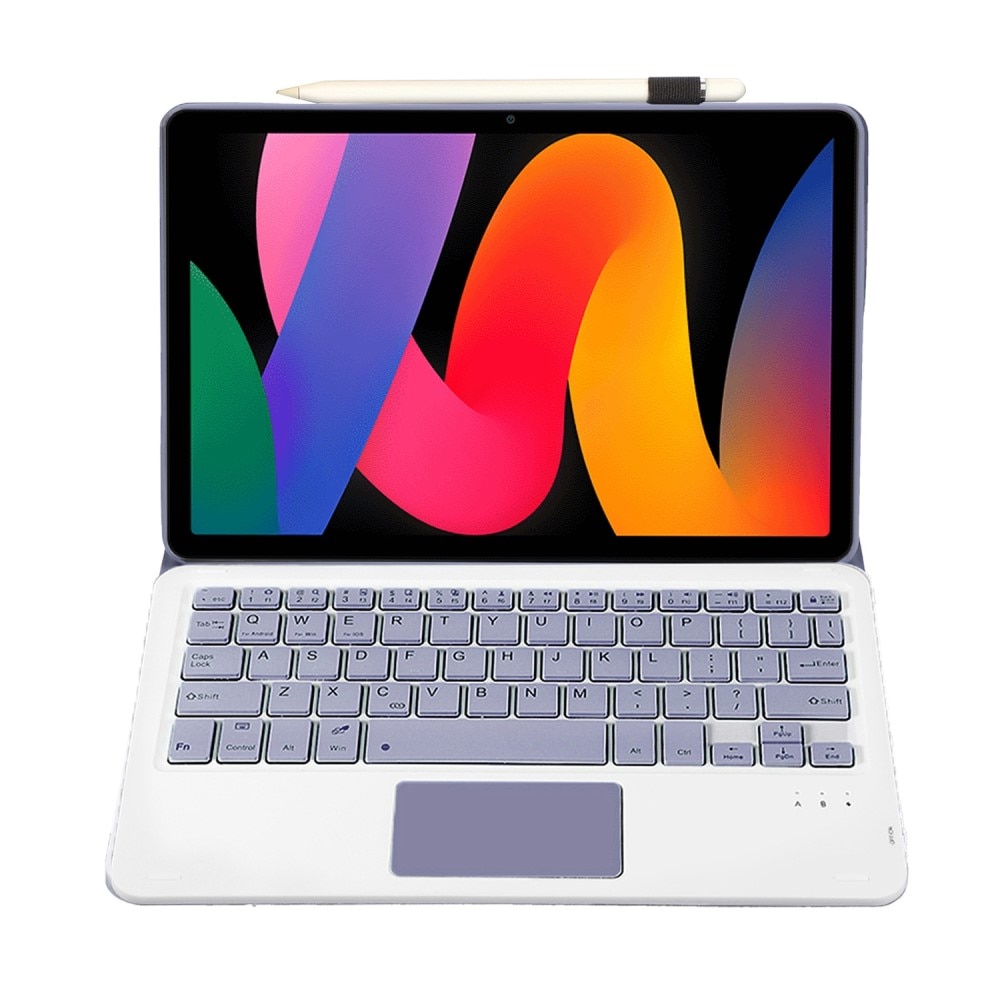Husa cu tastatura compatibila cu Xiaomi Redmi Pad SE, XGSM, TouchPad, Violet
