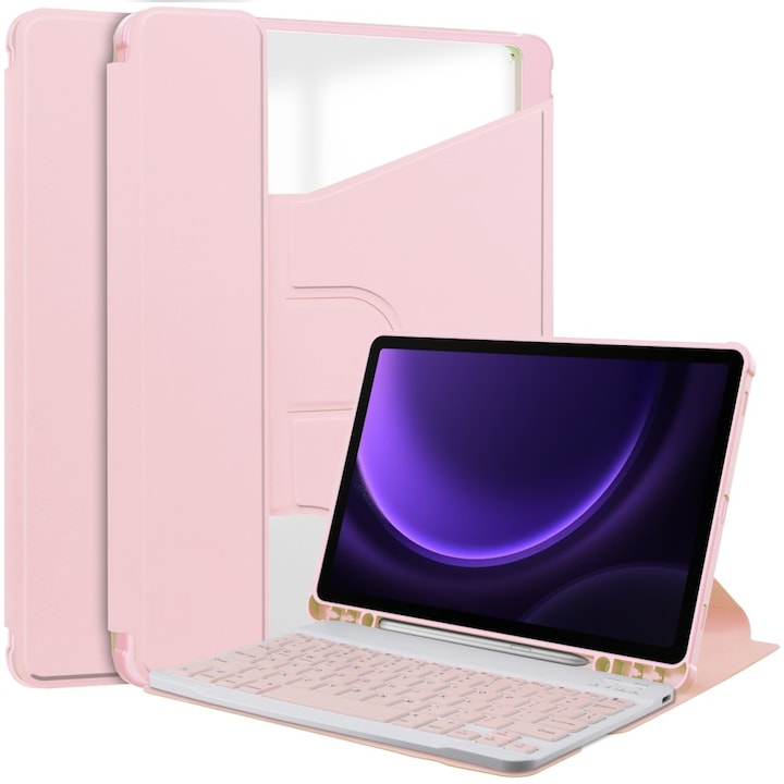 Husa tableta, XGSM, Compatibil cu Samsung Galaxy Tab S9 FE+ Plus, Roz