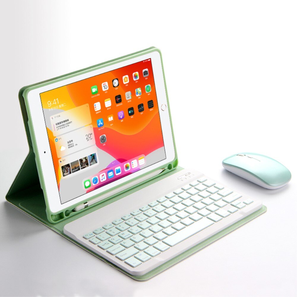 Husa cu tastatura pentru iPad 10.2 7/8/9 Gen 2019/2020/2021, XGSM, Verde