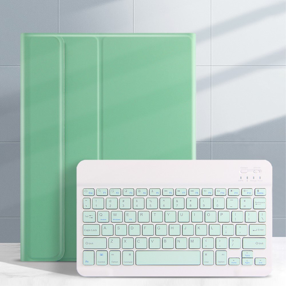 Husa cu tastatura pentru iPad 10.2 7/8/9 Gen 2019/2020/2021, XGSM, Verde