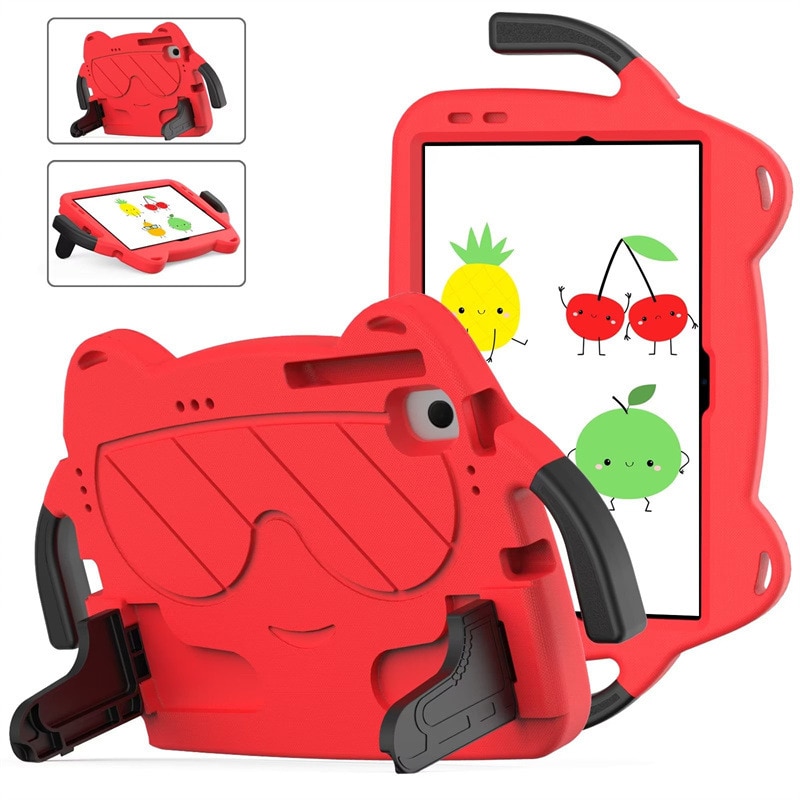 Husa de protectie pentru tableta pentru copii, Aiorber, compatibila cu Samsung Tab A7lite 8.7" T220/T225 8.7 inci 2021, rezistenta la socuri, cu suport, rosu