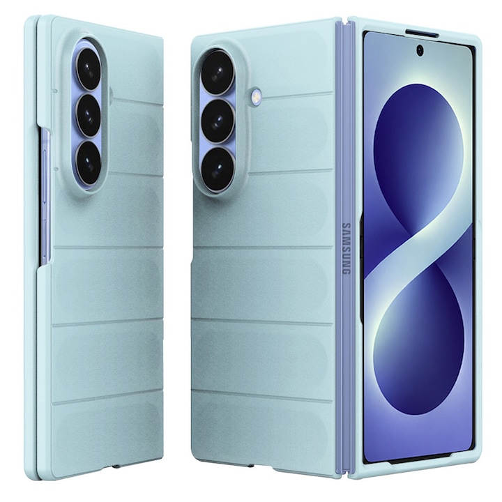 Husa pentru Samsung Galaxy Z Fold8 Ultra Liquid Silicone, Microfibre Lining, Non-Slip Airbag Design, bleu