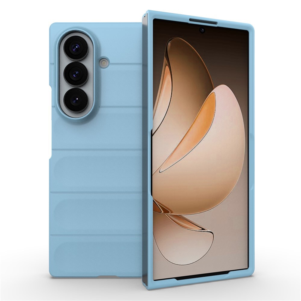 Husa pentru Samsung Galaxy Z Fold8 Ultra Liquid Silicone, Microfibre Lining, Non-Slip Airbag Design, bleu
