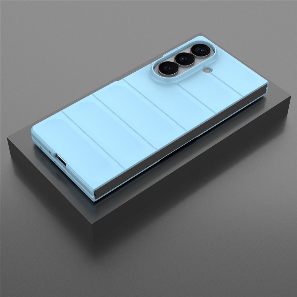 Husa pentru Samsung Galaxy Z Fold8 Ultra Liquid Silicone, Microfibre Lining, Non-Slip Airbag Design, bleu