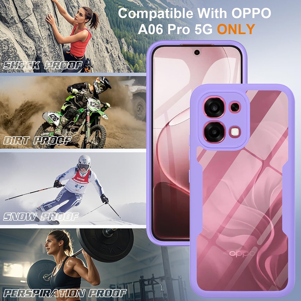Husa pentru Oppo A6 Pro 4G / A6 Pro 5G + Folie - Techsuit ColorVerse 360 Series - Purple