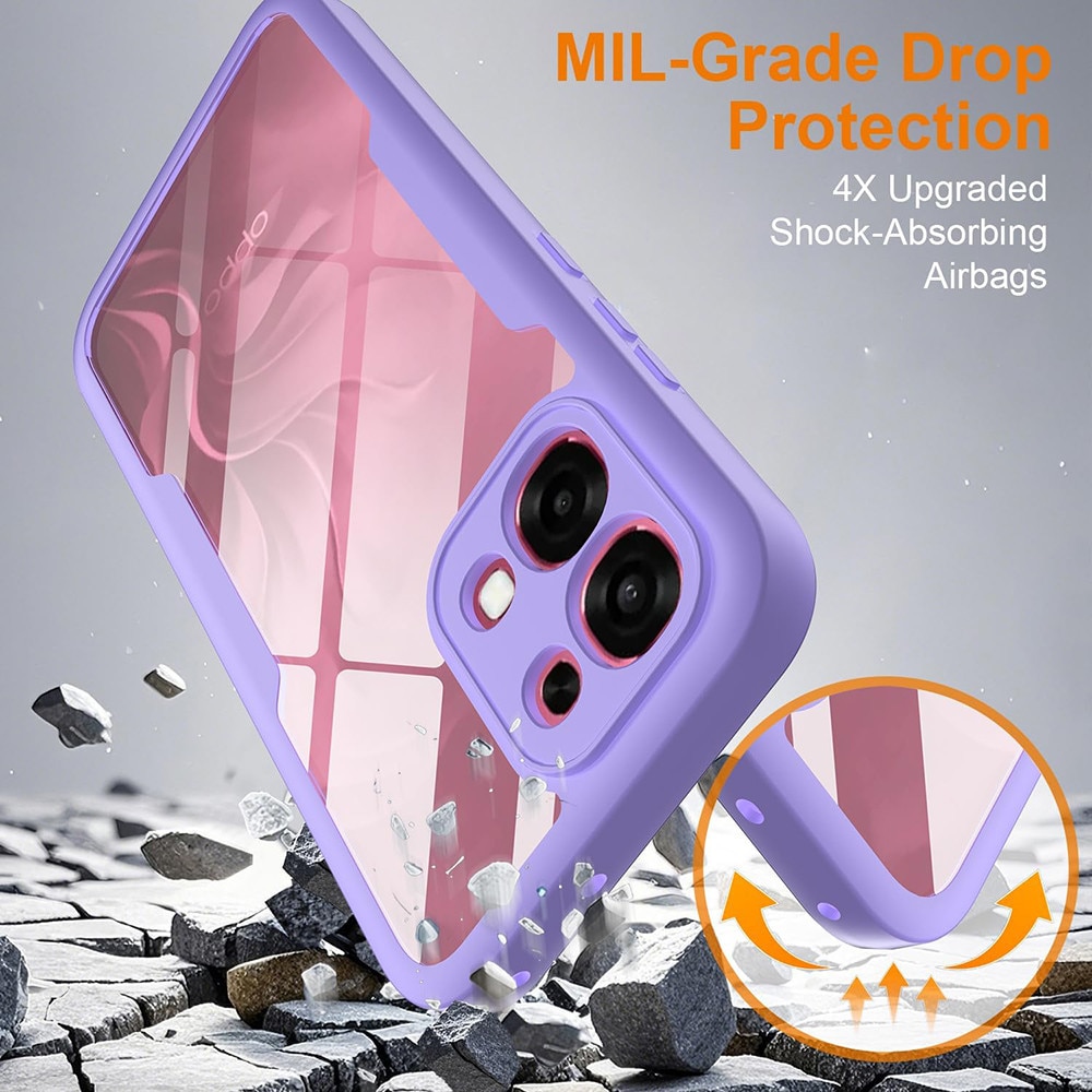 Husa pentru Oppo A6 Pro 4G / A6 Pro 5G + Folie - Techsuit ColorVerse 360 Series - Purple