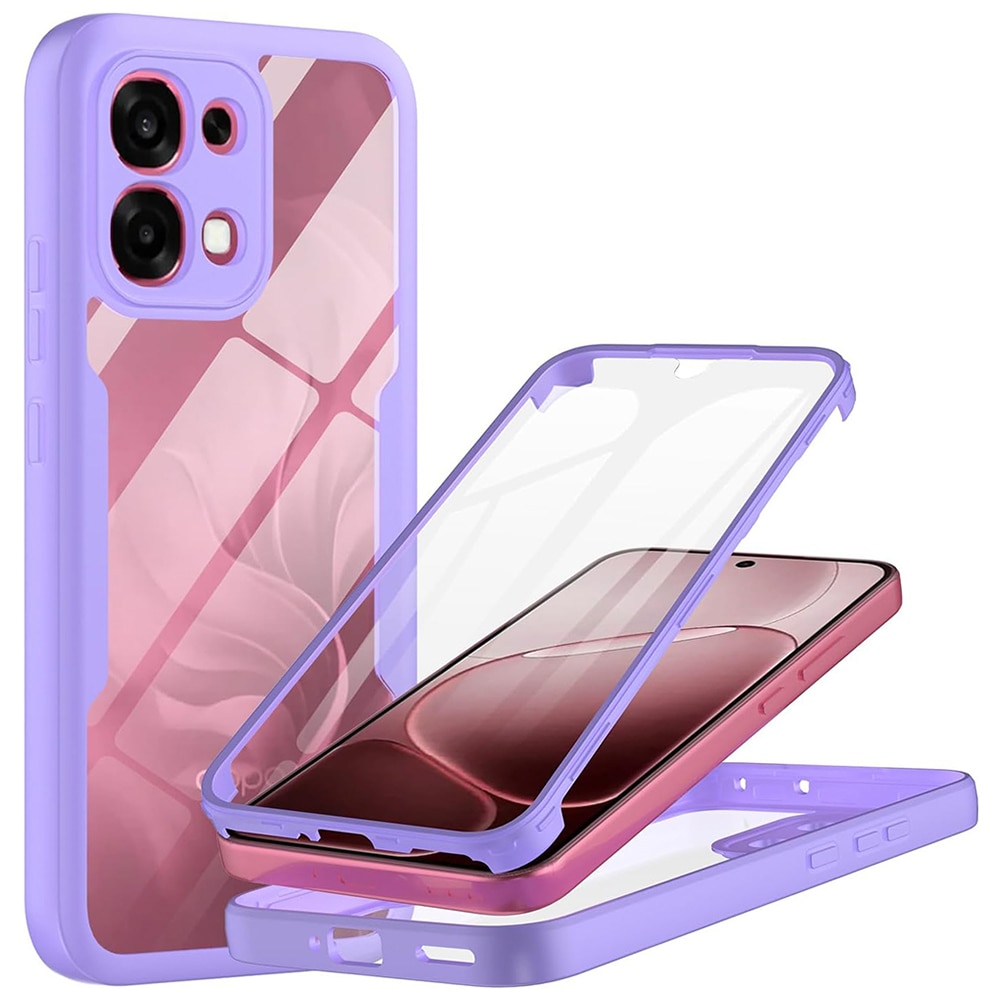 Husa pentru Oppo A6 Pro 4G / A6 Pro 5G + Folie - Techsuit ColorVerse 360 Series - Purple