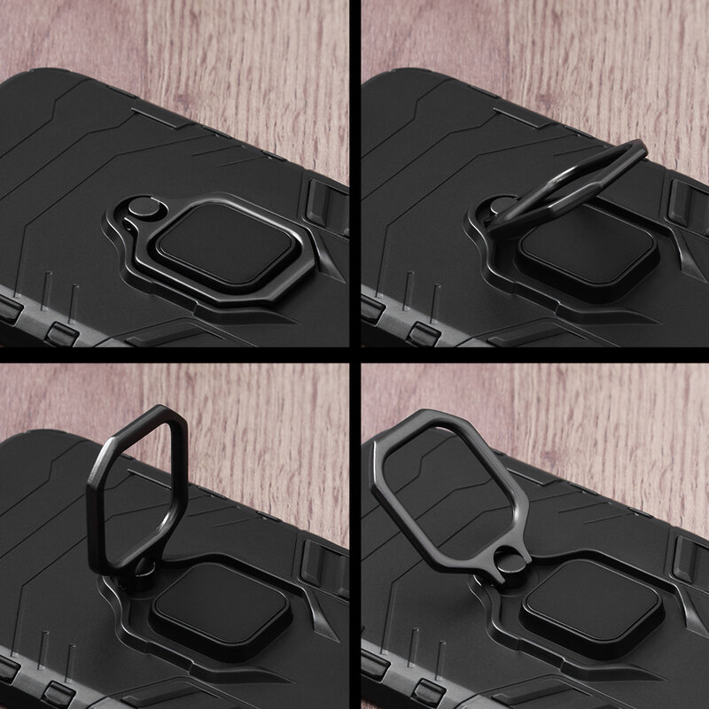Husa Armor Ring pentru Huawei nova 9 / Honor 50, Army Shield, Inel Magnetic, Rugged, Negru Titan