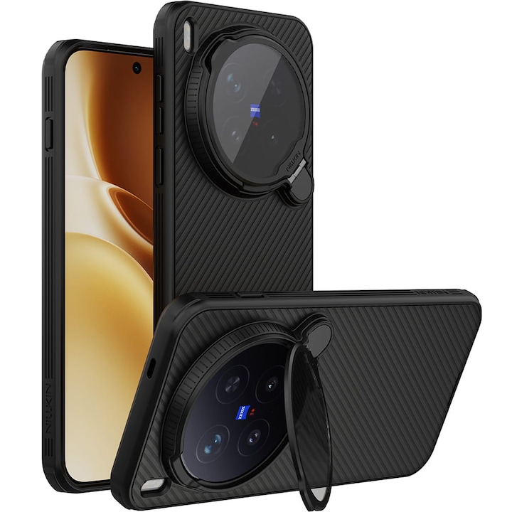 Husă Nillkin CamShield Prop Magnetic pentru Vivo X300 Pro, Plastic, Negru