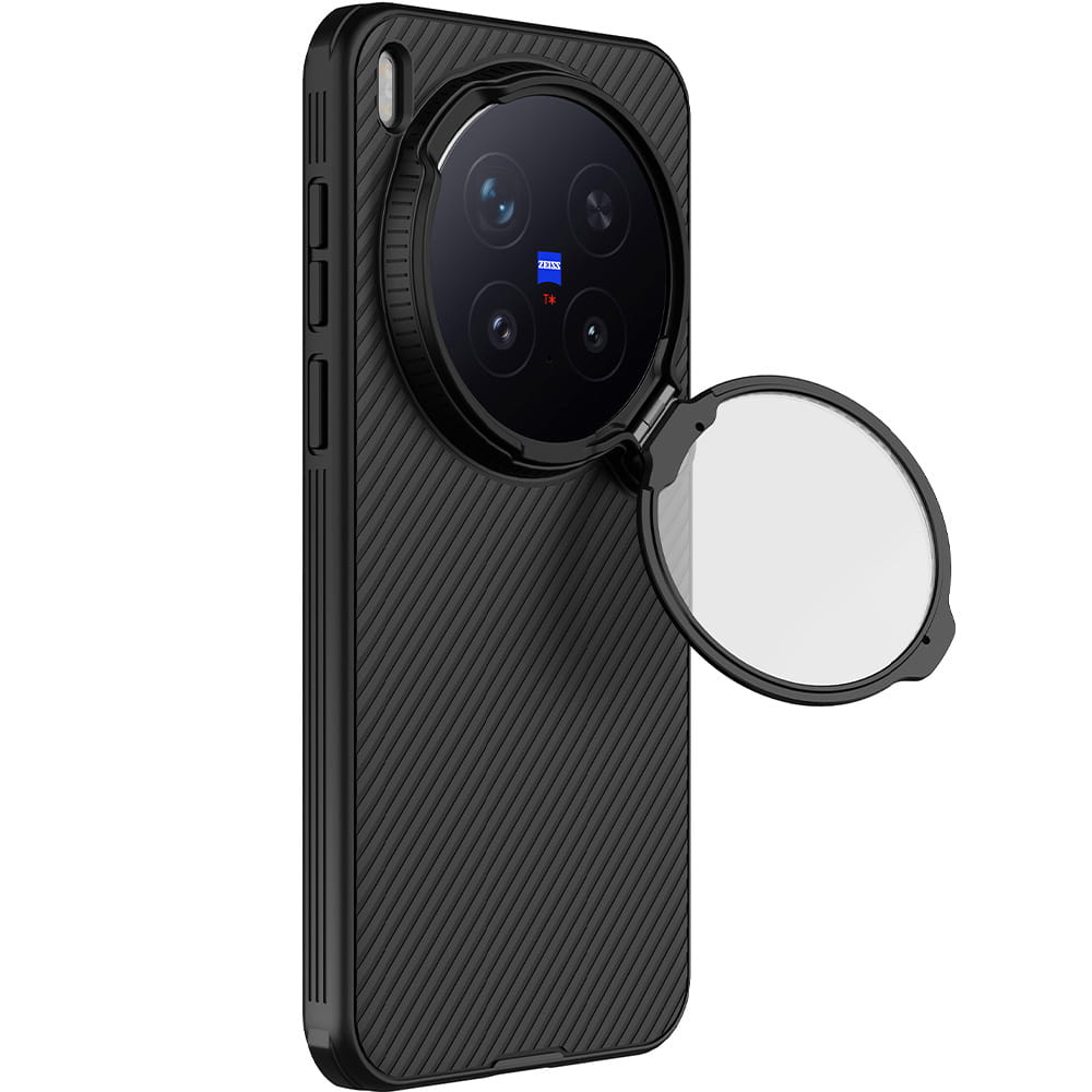 Husă Nillkin CamShield Prop Magnetic pentru Vivo X300 Pro, Plastic, Negru