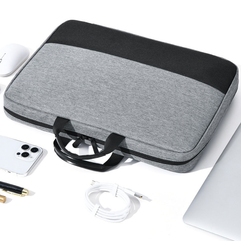 Geanta Laptop Impermeabila cu Protectie 4 Straturi, Husa Slim Compatibila MacBook HP Dell Lenovo Asus, 15.6", Gri