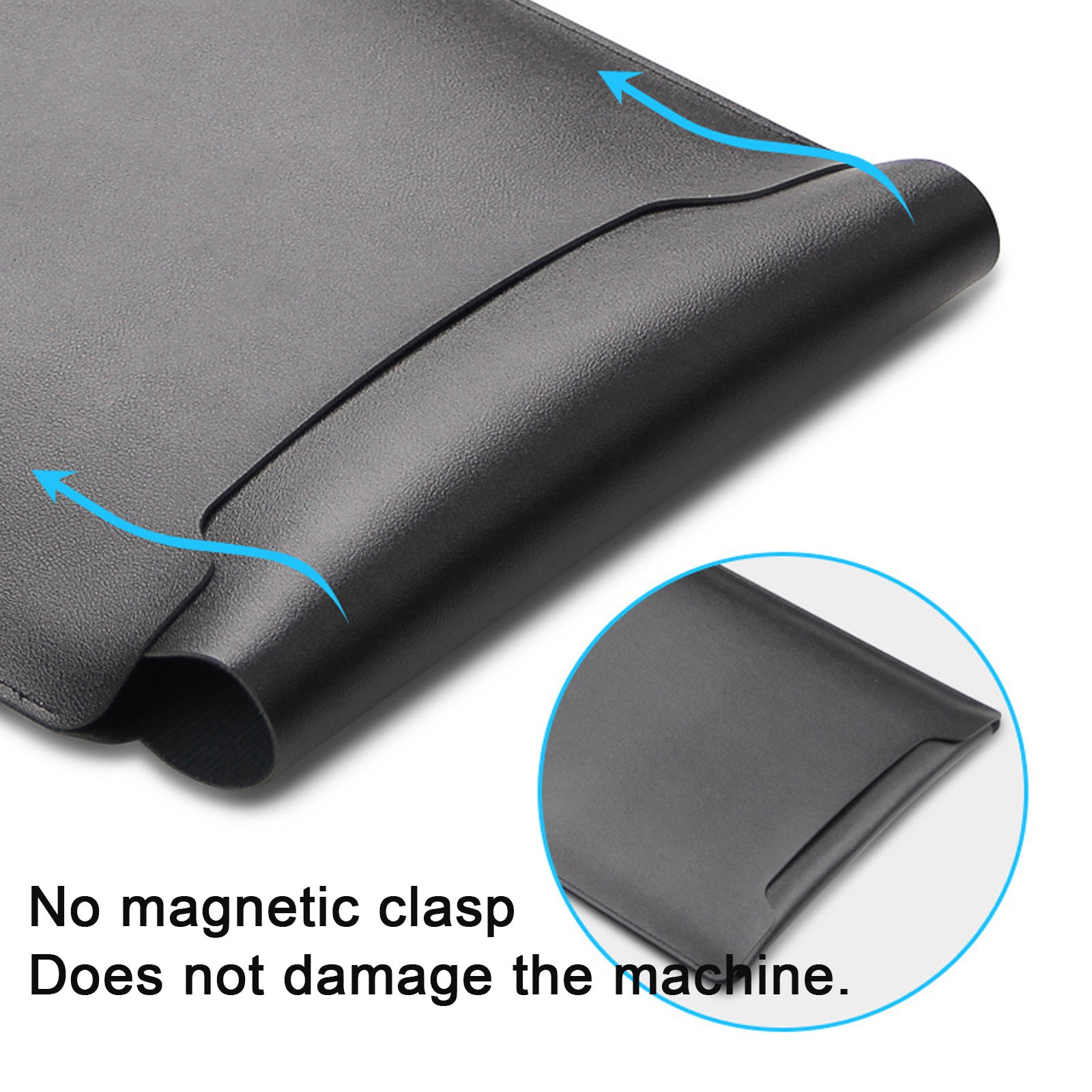 Husa de Protectie Laptop / Tableta, asskanaer, Husa de transport pentru laptop, Cu functie mouse pad, Poliester/Impermeabil/Captusit la interior cu burete antisoc, Piele ecologica, 15/16 Inch, 28*37.2cm, Negru