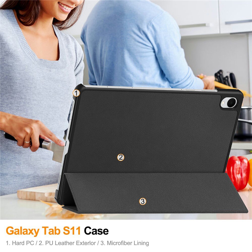 Husă pentru tabletă, Fold Pro, 360 grade protecție, negru, pentru Samsung Galaxy Tab S11