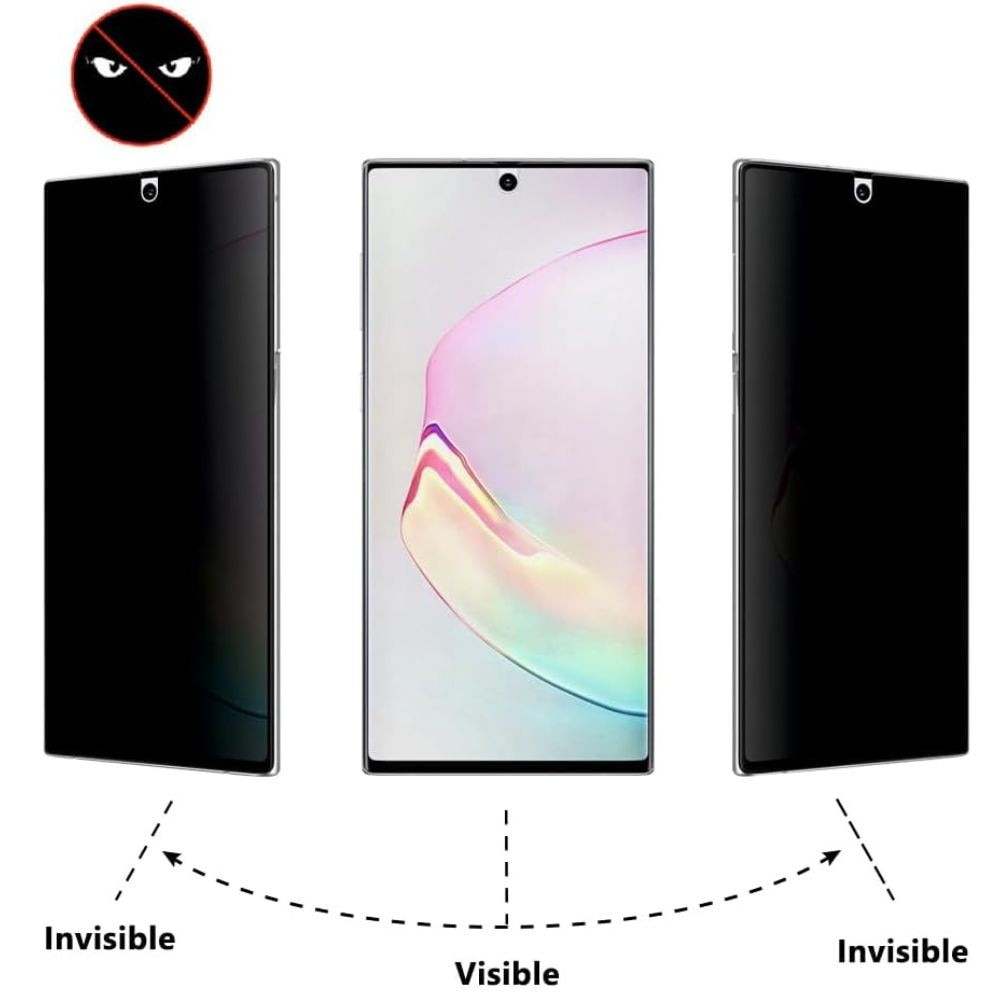 Folie Anti-Spy compatibila cu iPhone 14, 3D Privacy, Filtru de confidentialitate, Protectie intimitate, Calitate japoneza, Negru