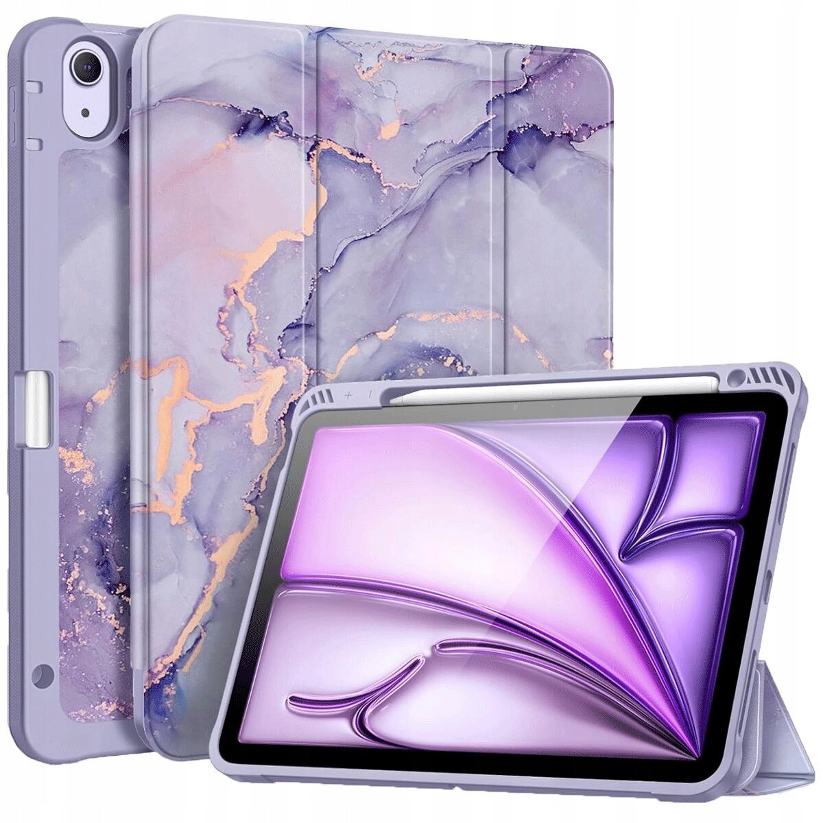 Husa pentru tableta, iPad Air 11" 6 gen. 2024 / 5 gen. 2022 / 4 gen. 2020, protectie TPU, suport pentru Apple Pencil, multicolor