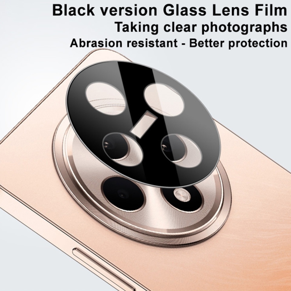 Folie camera pentru Oppo Reno12 F 5G / Reno12 FS 5G / Reno12 F 4G / Reno12 FS 4G, SKYDDAR INNOVATION, Camera Glass Negru, set cu sticker