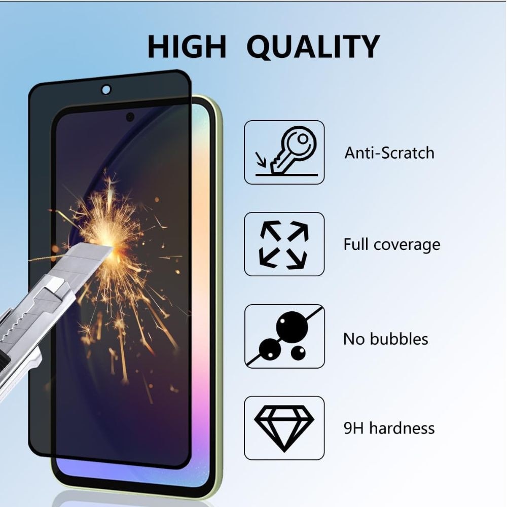 Folie de protectie din sticla securizata pentru Honor Magic 7 Pro, unghi de confidentialitate de 28°, acoperire completa, rezistenta la zgarieturi, duritate 9H, 99,99% HD