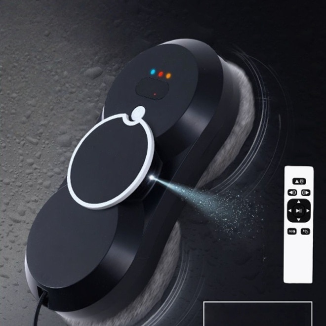Robot de curățat geamuri ORBER, 2800 Pa, curățare cu 2 discuri, negru, 295x145x68mm