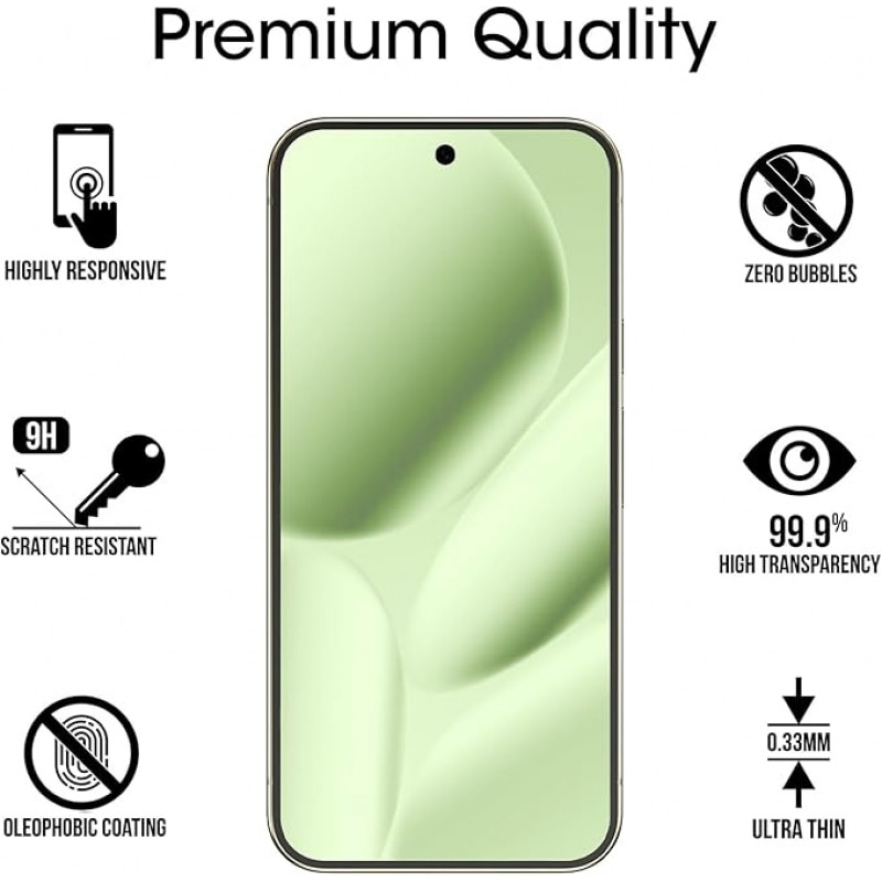 Folie protectie ecran sticla securizata 9H, 0.33mm, transparenta, set 2 buc, pentru Google Pixel 9 Pro XL 10 Pro XL