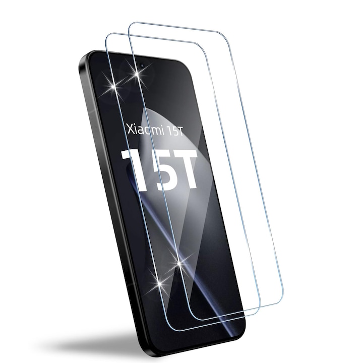 Folie protectie ecran sticla securizata 2 buc pentru Xiaomi 15T 15T Pro transparent 0.33mm 9H