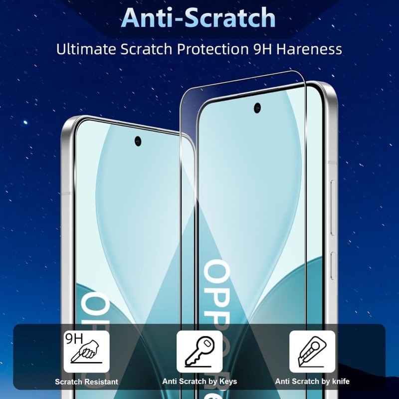 Folie protectie ecran sticla securizata 9H, set 2 buc, transparenta, 0.33mm, full screen, pentru OPPO Reno 14 5G