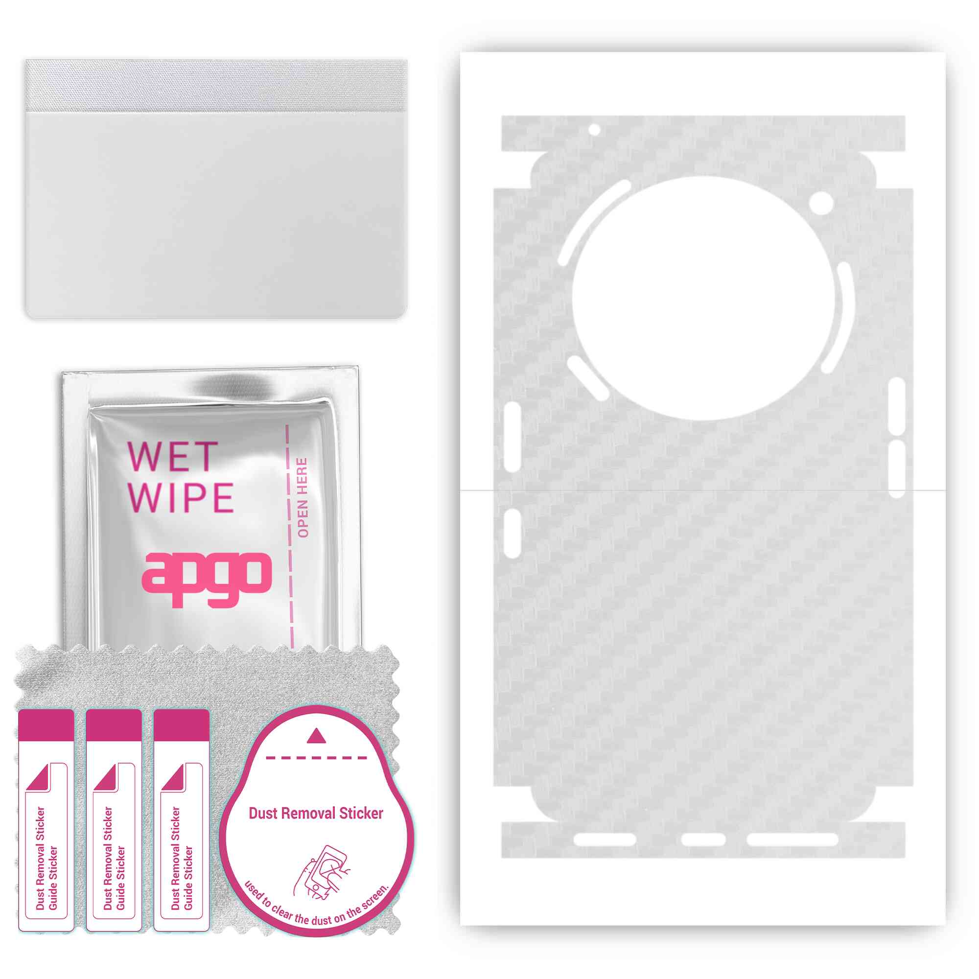Folie de protectie pentru Nothing Phone (3a) Pro – apgo Skins, anti-zgarieturi, autocolant pentru spate si laturi Carbon transparent