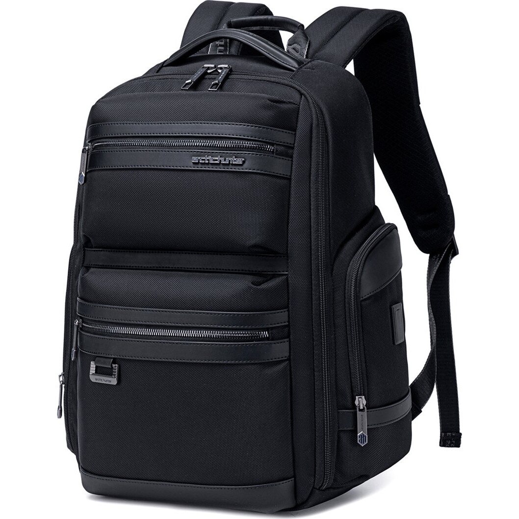 Rucsac Arctic Hunter B00682, 23.5L, negru, 44.5x30x17.5cm, pentru laptop 15.6", USB, lacat TSA