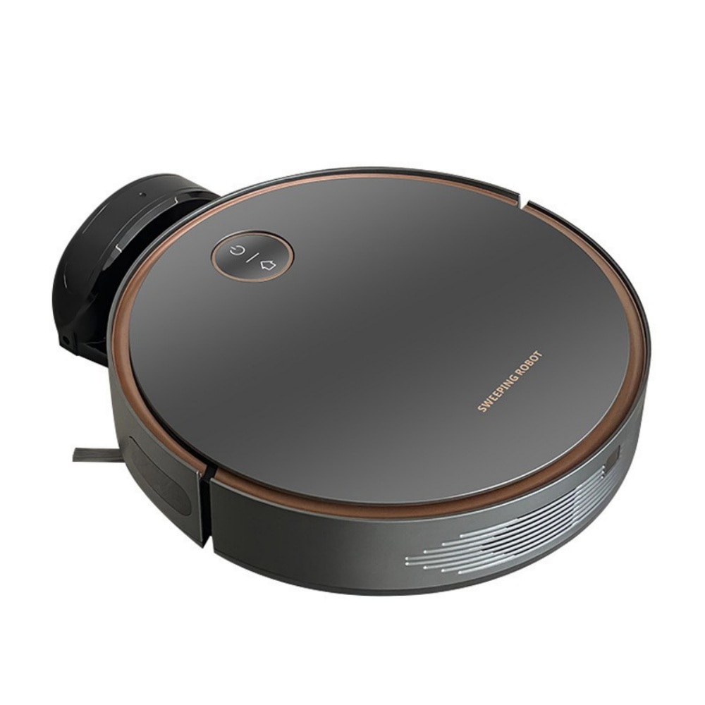 Robot de curatat inteligent, functie combinata de maturat, aspirat si sters, protectie anti-coliziune si zgomot redus, putere de aspirare de 1500 Pa, baterie de 2000 mAh, culoare maro