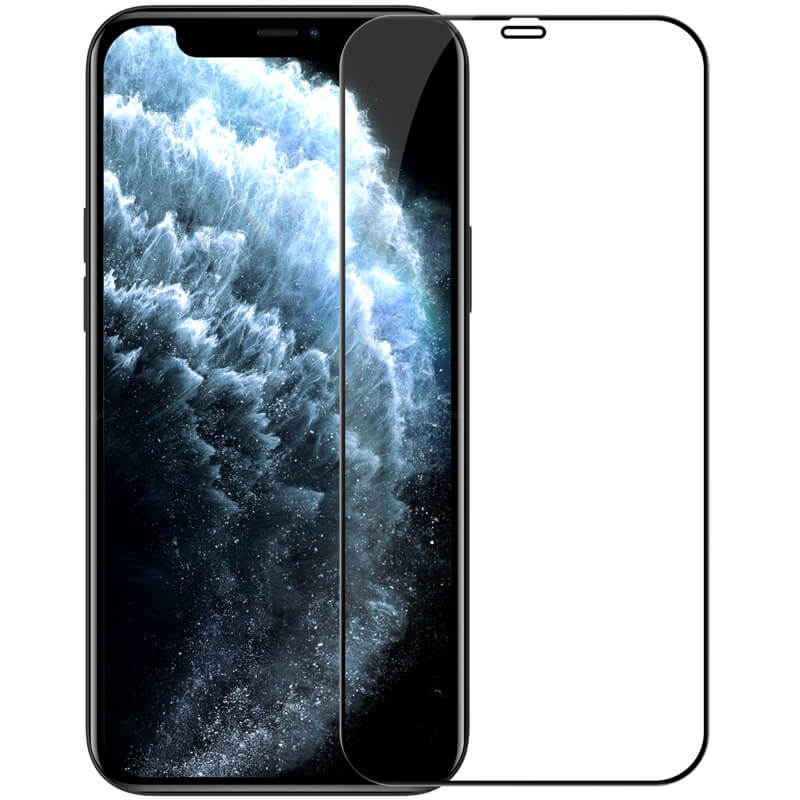 Folie de protectie Magic, Compatibila iPhone 12 Mini, Sticla securizata, Negru/Transparent