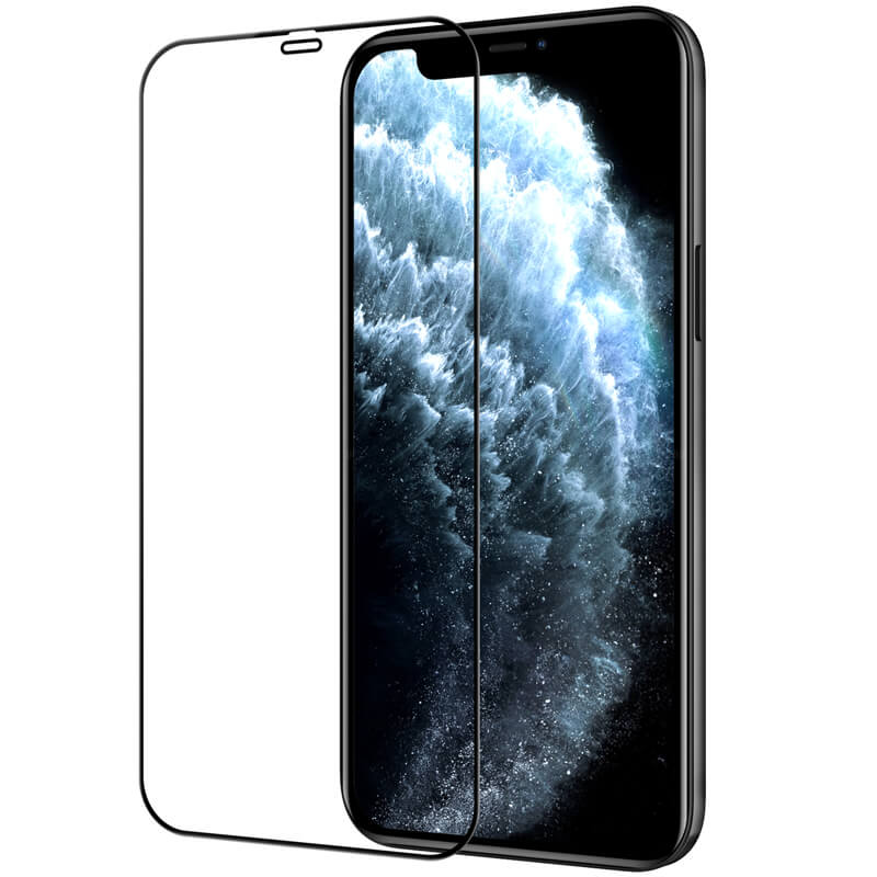 Folie de protectie Magic, Compatibila iPhone 12 Mini, Sticla securizata, Negru/Transparent
