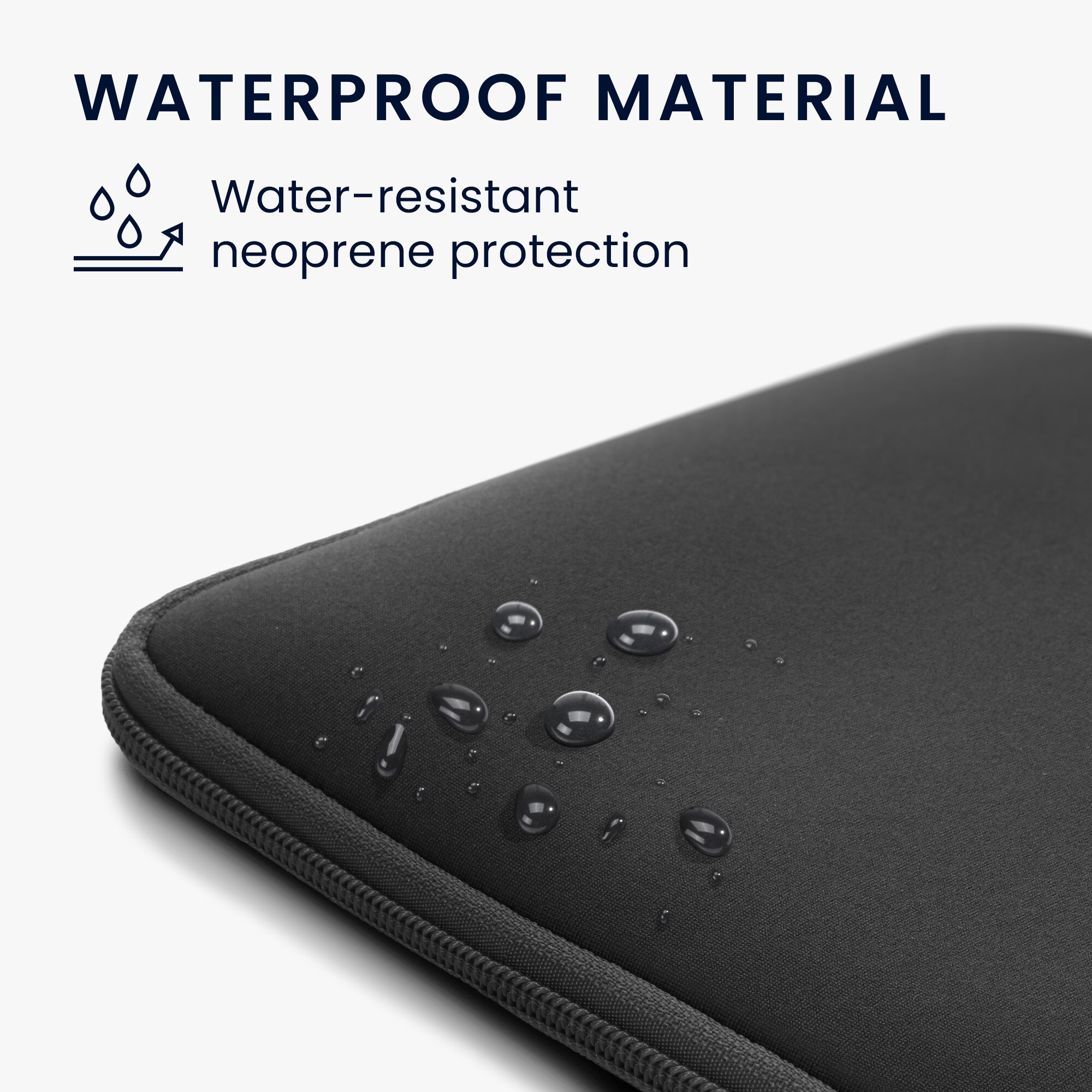 Husa tip pouch Kwmobile universala pentru tableta, neopren, negru, protectie la zgarieturi