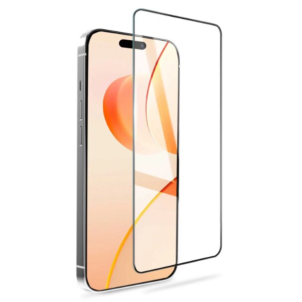Folie din sticla securizata full cover, cu adeziv pe toata suprafata, compatibila cu Iphone 15