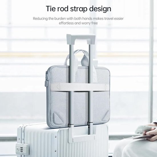 Geanta laptop, organizer, rezistenta la apa, Oxford, negru, 35x25x3cm