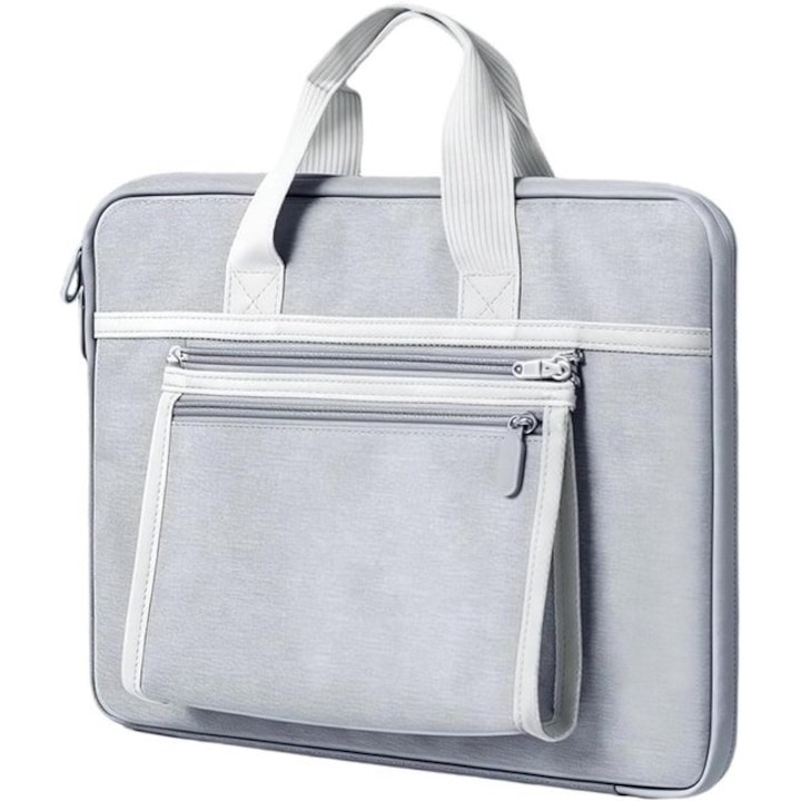 Geanta laptop, organizer, rezistenta la apa, Oxford, negru, 35x25x3cm