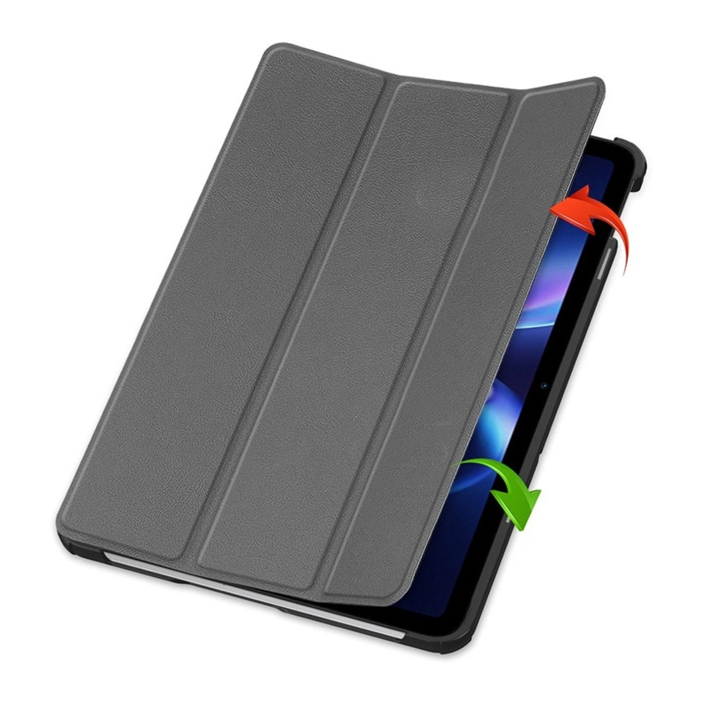 Husa cu clapeta XGSM pentru Xiaomi Redmi Pad 2 9.7", gri, tri-fold, 9.7"