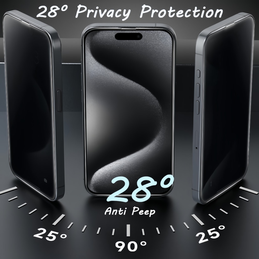 Folie protectie ecran Tyvirundic set 2 bucati, sticla 9H, transparent-negru, 0.3mm, pentru iPhone 16Pro/17